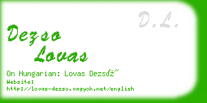 dezso lovas business card